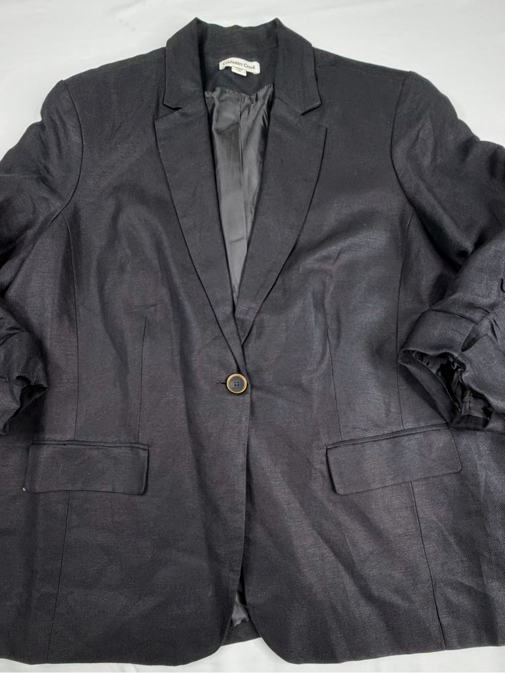 Coldwater Creek Woman Black Single-Button Blazer